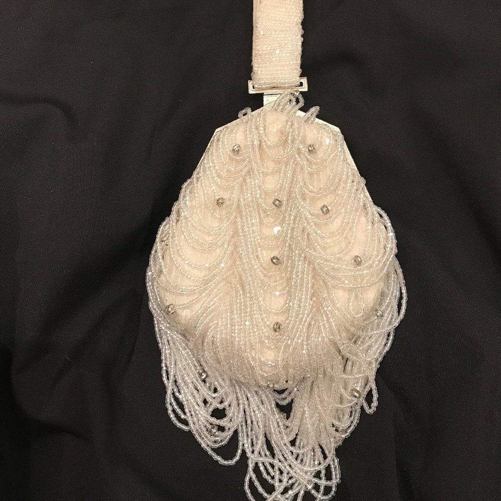 Badgley Mischka Silk Sequin Wrist Bag